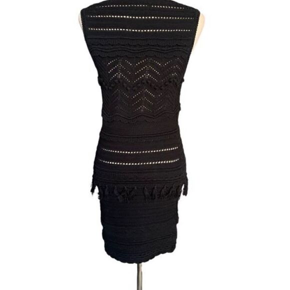 Isabel Marant Etoile Shelly Zigzag Crochet Knit Sheath Dress | Size 6 - Picture 4 of 9